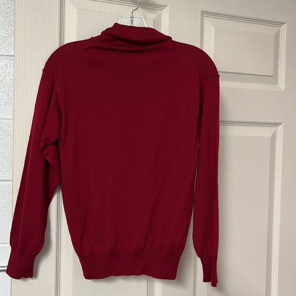 Burberry deep red Wool turtleneck with banded hem and sleeve - Picture 5 of 5